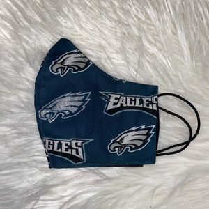 Face Mask w Filter Pocket Phila Eagles Glitter